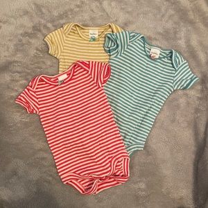 Baby boden bodysuit BUNDLE (3) pink, blue & mustard (3-6 months)